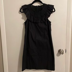 Black Cotton Shift Dress JCrew
